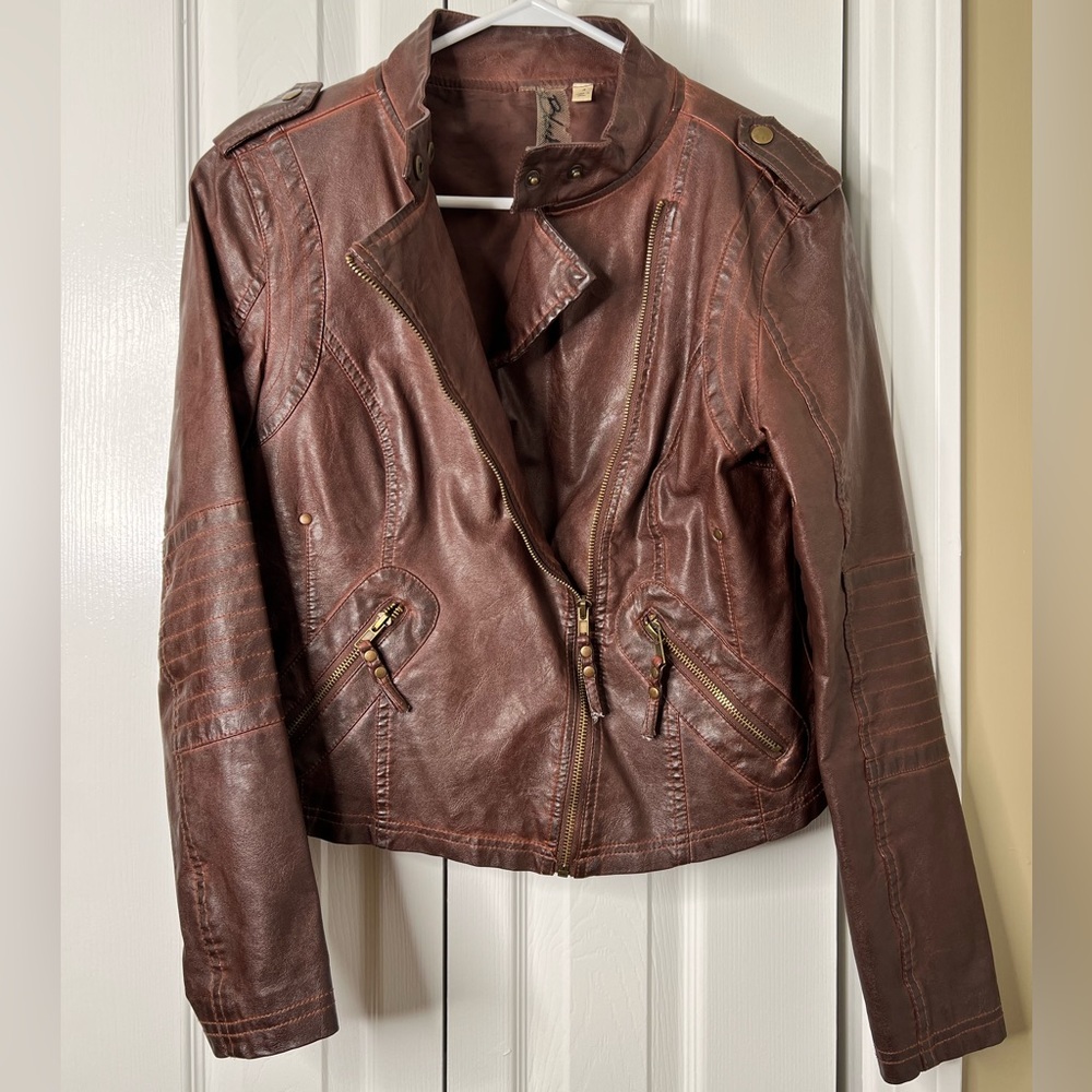 Black Swan Vegan Leather Moto Jacket